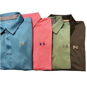 Lot of 4 Under Armour Men’s Polo shirts XL Short Sleeve
